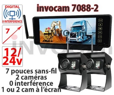 Kit recul sans fil enregistreur 7 pouces avec une