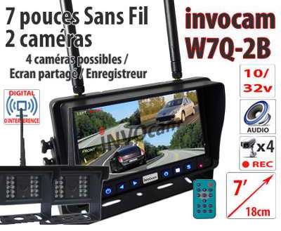 Kit recul sans fil enregistreur 7 pouces gestion 4
