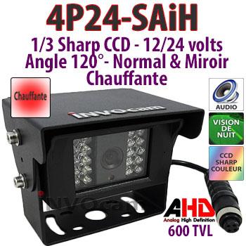Caméra de recul haut de gamme capteur CCD 600TVL,