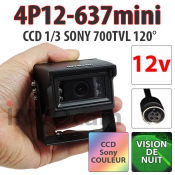 Caméra 12 Volts ultra compacte CCD Sony vision nocturne Caméra 12 Volts ultra compacte