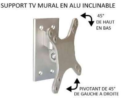 Support TV mural simple en alu