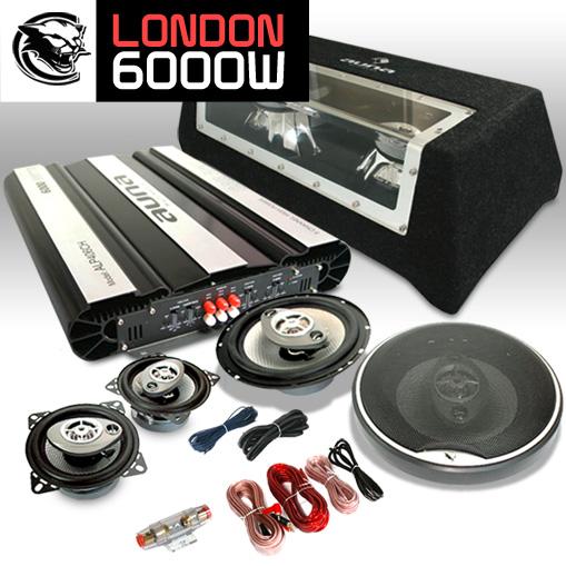 Pack auto sono car hifi 4.1 6000W ampli subwoofer