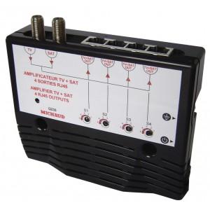 AMPLI TV SAT. 4 SORTIES RJ45 MICHAUD Q235
