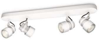Quadruple spot bicolore Finish L52 cm - Blanc