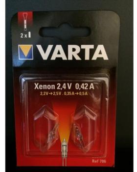 Ampoule xénon 2,4V 0,42A pour torche VARTA 706