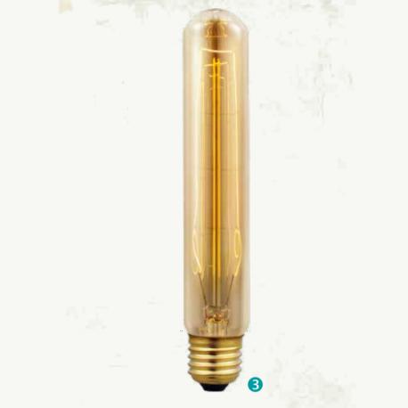 Ampoule filament carbone décorative 3 E27 60W vint