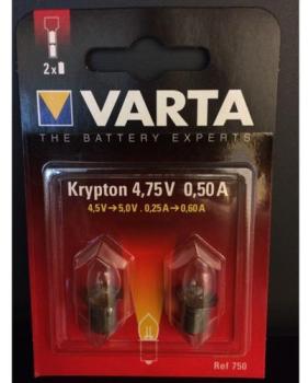 Ampoule krypton 4,75V 0,5A pour torche VARTA 750