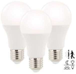 3 ampoules à LED 12 W E27 avec détecteur d obscurité 3 ampoules à LED 12 W E27
