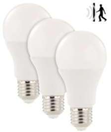3 ampoules à LED 12 W E27 avec détecteur de mouvement 3 ampoules à LED 12 W E27