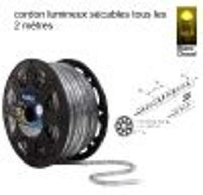 DESTOCKAGE Cordon lumineux à leds de couleur BLANC