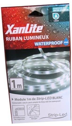 Ruban lumineux à led, étanche, blanc, 1m