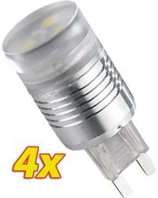 4 Ampoules 3 LED SMD G9 blanc froid 4 Ampoules 3 LED SMD G9 blanc