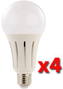 Pack de 4 ampoules LED E27 High Power 24 W 2452 lm Pack de 4 ampoules LED E27