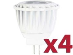Lot de 4 spots à LED GU4 High Power - Blanc chaud Lot de 4 spots à LED GU4 High