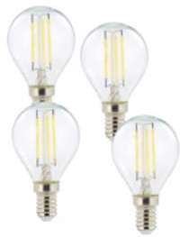 4 ampoules LED à filament - culot E14 - forme Goutte 4 ampoules LED à filament