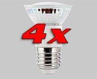 4 Ampoules 60 LED SMD E27 3 3 W - blanc chaud 4 Ampoules 60 LED SMD E27