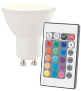 Spot LED GU10 RVB blanc chaud avec télécommande Spot LED GU10 RVB blanc chaud
