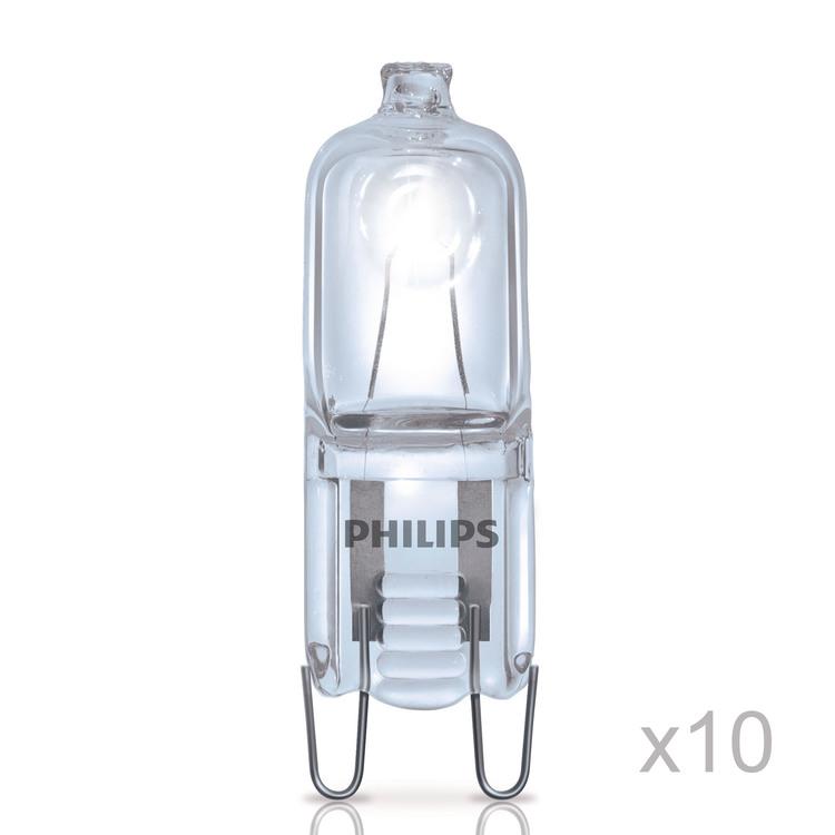 Lot de 10 ampoules Eco Halogène capsule 28W = 40W
