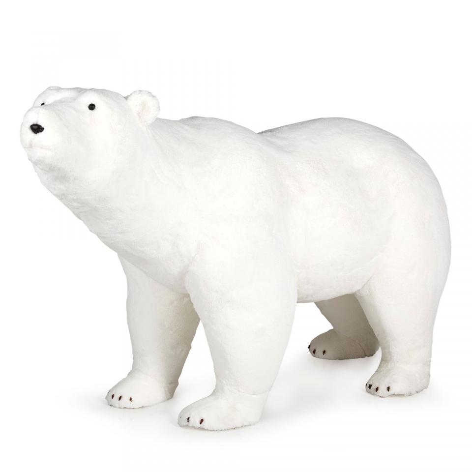 Ours polaire XXL en peluche douce - 150cm de long