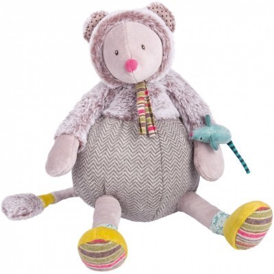 Peluche souris grise Les Pachats (34 cm)