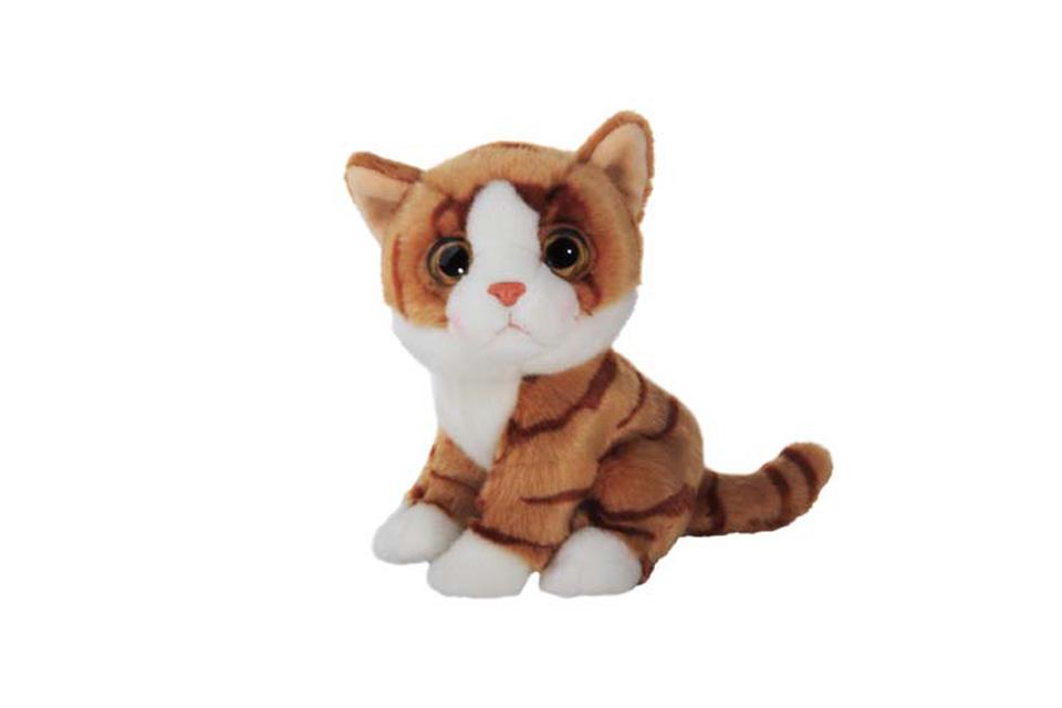 Peluche chat tigré roux Origami 18 cm