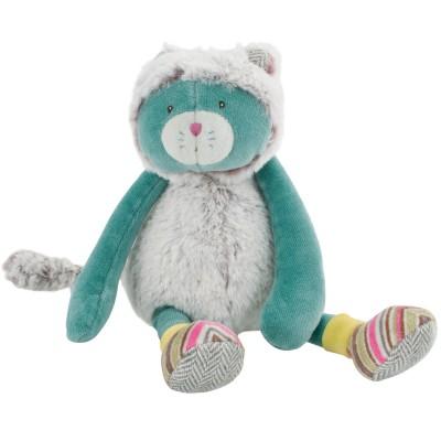 Peluche bleue Chat Les Pachats (23 cm)