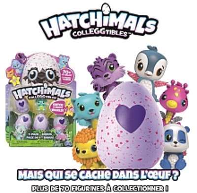 Pack de 4 Hatchimals + 1 bonus (modèle aléatoire)