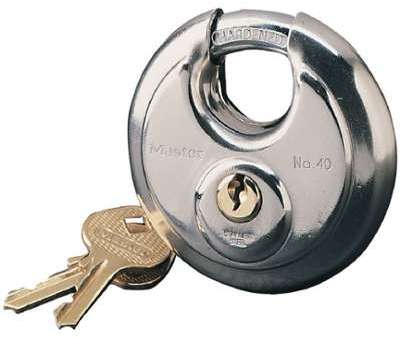 Cadenas à disque corps inox Masterlock - Anse 17 m