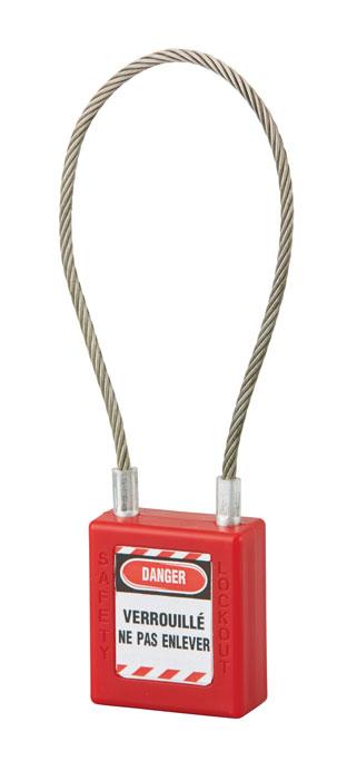 Cadenas de consignation rouge THIRARD cable acier