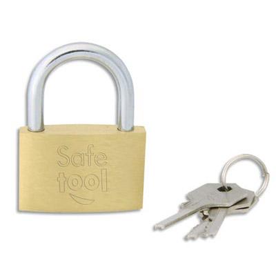 Cadenas à clés en laiton massif de marque Safetool Cadenas à clés en laiton massif