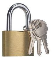 Cadenas à clé laiton
