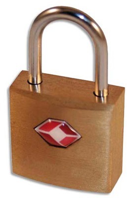 Cadenas TSA en laiton - 2 clés Dimensions : 3,8 x