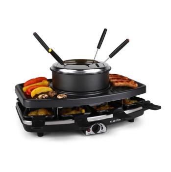 Entrecote grill raclette fondue 1100W 8 personnes Entrecote grill raclette fondue