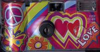 1 Appareil photo jetable LOVE rouge avec Flash 27