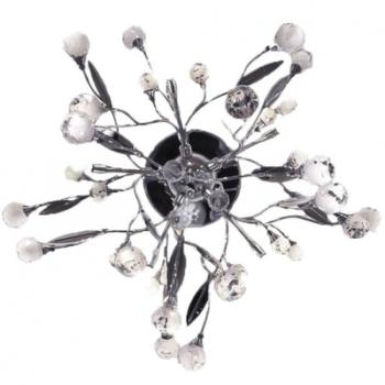 Lustre Plafonnier cristal chromé - Steinbach 6 lumières Lustre Plafonnier cristal