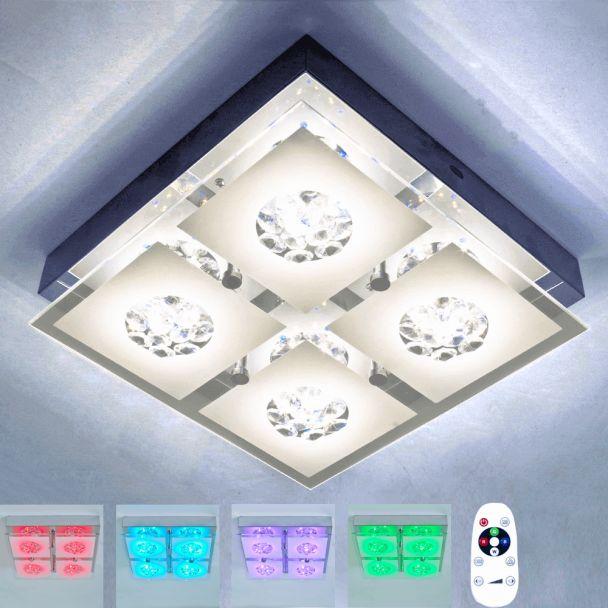 Lustre Plafonnier Télécommandé Cristal LED - July