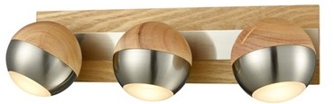 Spot Verus - 32 x 8 x 12 cm - Bois, acier, chrome