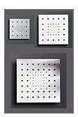 Moucharabieh PM applique carrée ajourée en plâtre naturel Moucharabieh PM applique carrée