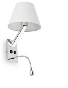Applique avec liseuse design Faro Moma Blanc Acier