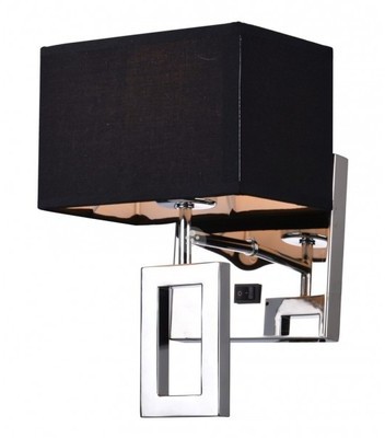 Applique murale Noire - design métal/tissu noir Ad