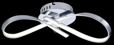 Lustre Plafonnier LED design ruban infini chrome -