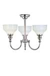 Lustre salle de bain chrome et verre Cheadle