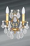 Applique Louis XV cristal de bohème bronze vieil o