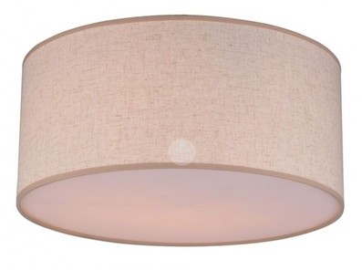 Lustre Plafonnier Rond tissus Crème - Dan - EN SOL