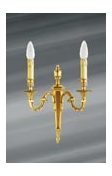 Applique Louis XVI patinée vieil or, deux bougeoir