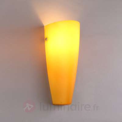 Applique en verre décorative Hermine, ambre