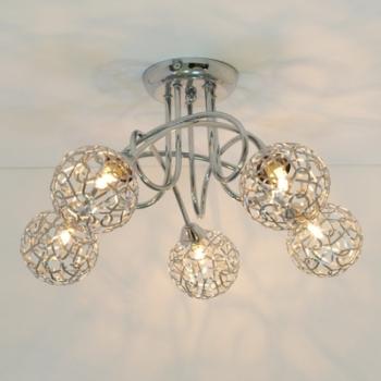 Lustre Plafonnier design 5 boules Aphyse Lustre Plafonnier design 5