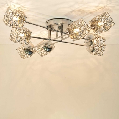 Lustre Plafonnier design cubes 8 lumières Aphyse -