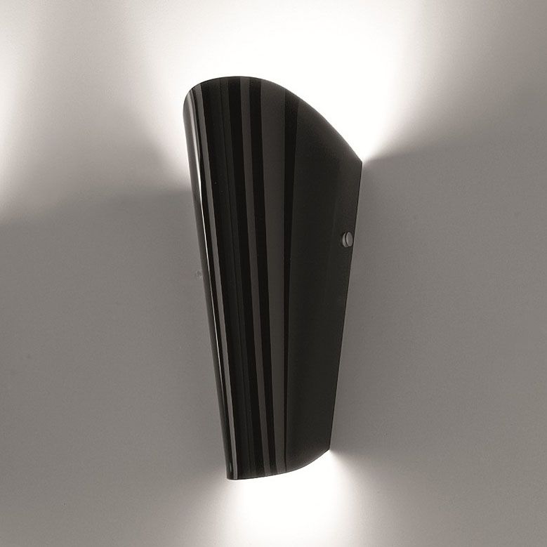 Applique murale Bloom - Verre / Métal Noir 1 ampou