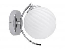 Applique murale Galea design boule de verre chrome